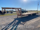 OVERBUILT GN FLATBED TRAILER, 27' X 102