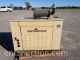 GENERAC 25KW GENERATOR, PROPANE, SHOWS 402 HOURS