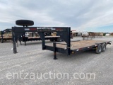 20' X 100? GN FLATBED TRAILER, TA, STEEL FLOOR W/ RAMPS,