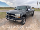 2002 CHEVY 2500 PICKUP, EXTENDED CAB, GAS, AUTO,