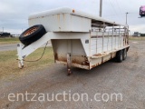 1992 W-W GN STOCK TRAILER, 20' X 6',TA,
