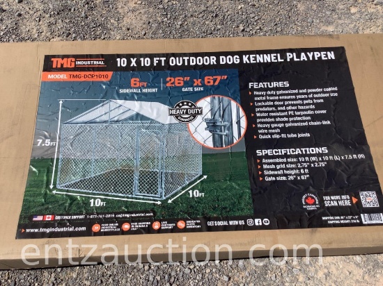 TMG 10' X 10' OUTDOOR DOG KENNEL, UNUSED