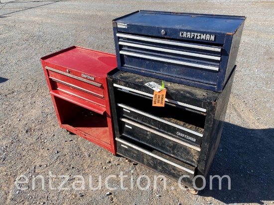 2) CRAFTSMAN TOOL CARTS & CRAFTSMAN TOOLBOX