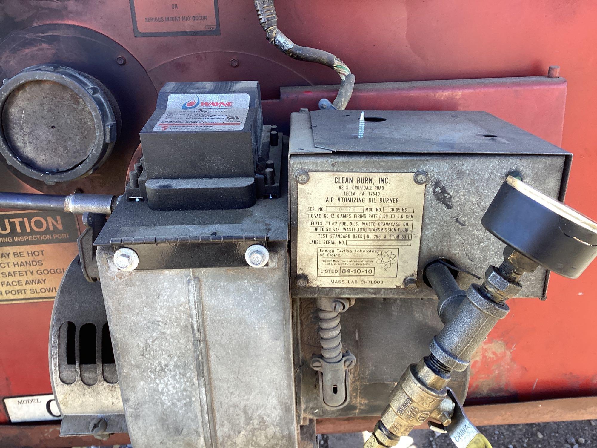 HOTSY CLEAN BURN MULTI OIL FURNACE, MODEL CB 90 Proxibid