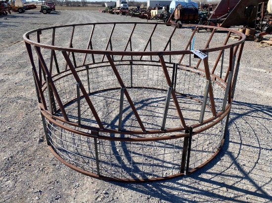 HD SKIRTED METAL HAY RING, 3PC., NEW, LOCALLY MADE