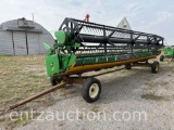 JD 925F HEADER, FINGER REEL, SHAFT DRIVE W/ 4