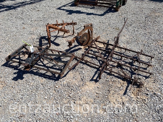 LOT OF MISC. MOLDBOARD, HARROWS