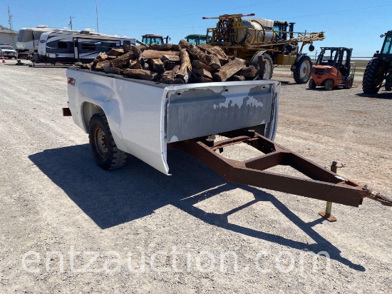 PICKUP BED TRAILER, LOADED W/ FIREWOOD