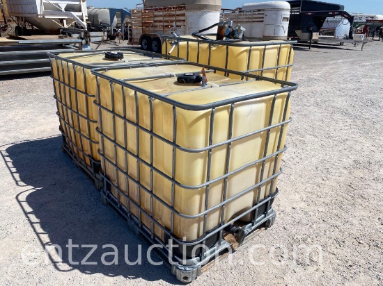 LOT W/ 350 GALLON TOTE W/ ROUGHNECK 12 VOLT
