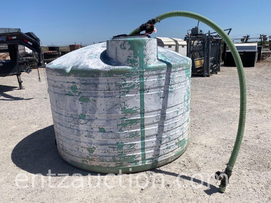 1500 GALLON POLY TANK, HELD WATER