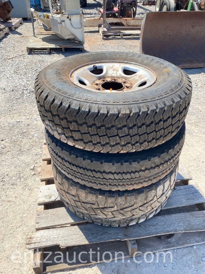 TIRES W/ RIMS, 1) 225/70R19.5, 1) 265/75R16,