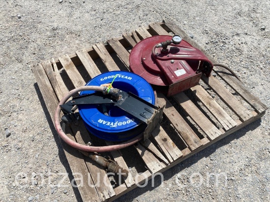 1) REEL CRAFT HOSE REEL W/ HOSE, 1) GOODYEAR