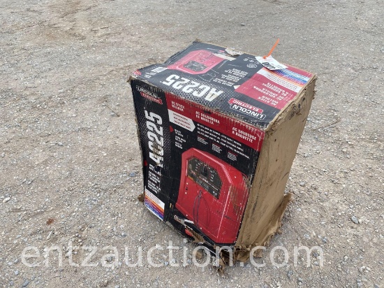 LINCOLN 225 WELDER, LEADS, 220 VOLT,