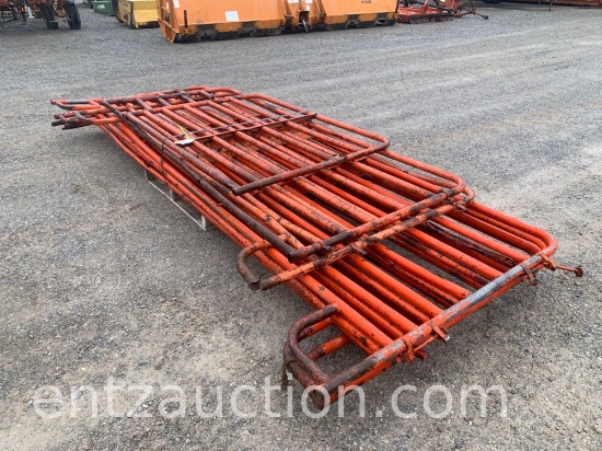 MISC. ORANGE 7 BAR PANELS, 4) 14', 2) 10', 1) 6'