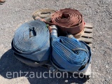LOT OF WATER PUMPS AND DISCHARGE HOSES OF