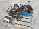 LOT OF 2 HYD. CYLINDERS, RATCHET JACK,