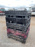 STACKABLE PLASTIC PALLET BINS, COLLAPSIBLE,