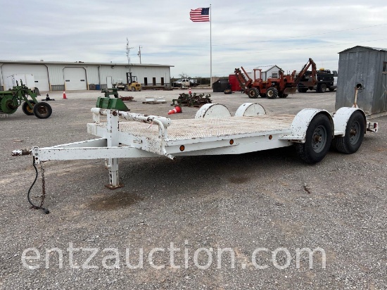 SHOPBUILT EQUIPMENT TRAILER, 7' X 208" + 2'
