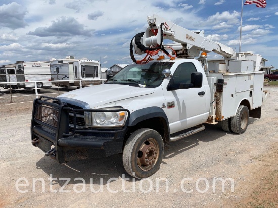 2008 DODGE RAM 5500 BUCKET TRUCK, DUALLY,