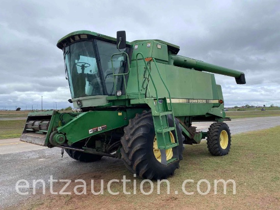 1995 JD 9600 COMBINE, C&A, BIN EXT., CHOPPER,
