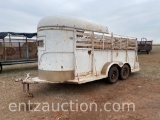 LAWRENCE 5' X 16' HALFTOP STOCK TRAILER, TA,