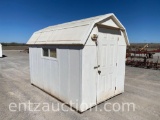6 1/2' X 10' BUILDING ON SKIDS, WIRED FOR ELECT.,
