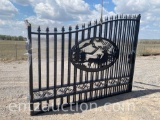SET OF 2) 10' DECORATIVE WROUGHT IRON GATES