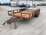 6 1/2' X 16' UTILITY TRAILER, TA, WOOD FLOOR,