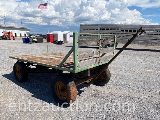 4 WHEEL FLATBED TRAILER, 6' X 10', NO TITLE,
