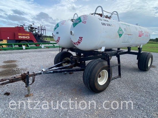 SIDE BY SIDE ANHYDROUS TANK, 4 WHEEL CHASSIS,