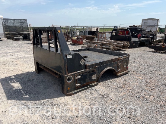 CHEVY BRADFORD BUILT FLATBED, SINGLE WHEEL, CROSS