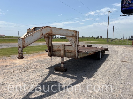 ROBERTS GN STEEL FLATBED TRAILER, 90" X 20'