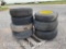 PALLET OF MISC TRAILER TIRES & RIMS, 3 IMPLEMENT