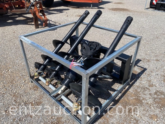 UNUSED GREATBEAR SKID STEER AUGER W/ 3 BITS