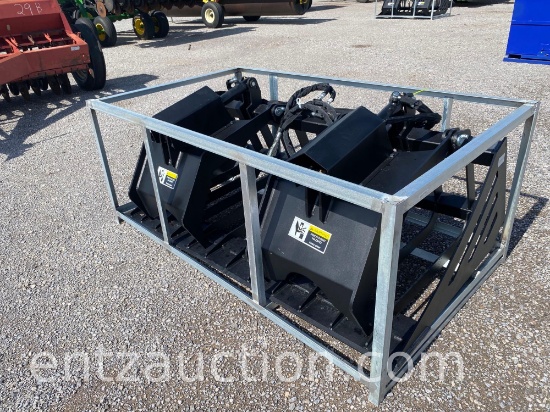 UNUSED 72'' HYDRAULIC ROCK GRAPPLE BUCKET,