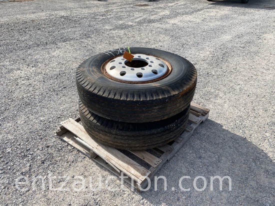 TOYO 10.00-22 TIRES ON ALUM. WHEELS (OLD STYLE