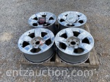 FACTORY CHEVY SILVERADO CHROME RIMS W/ LUGS & CAPS, 20''