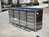 STAINLESS STEEL WORK BENCH, 7', 20 DRAWER,