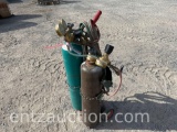 OXY-ACETYLENE TORCH SET, VICTOR TORCH AND GAUGES
