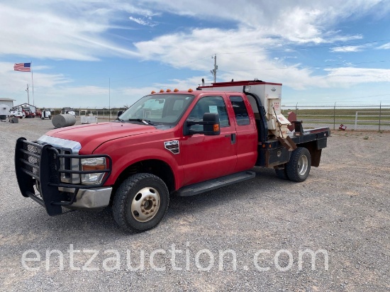 2008 FORD F350 PICKUP, EXT. CAB, 4X4, DUALLY,