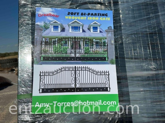 SET OF 2 10' DECORATIVE WROUGHT IRON GATES