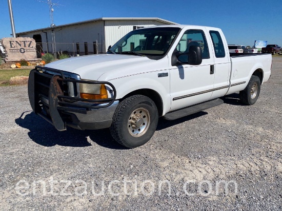 1999 FORD F350 XLT PICKUP, EXT. CAB, V10 GAS,