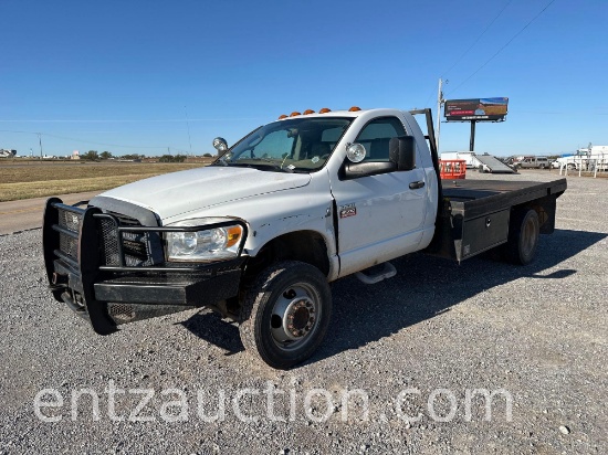 2009 DODGE 5500 PICKUP, 11' FLATBED, DUALLY,