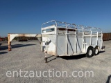 GN STOCK TRAILER, 6' X 16', 2 COMPARTMENT, TA,