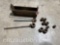 WOODEN TOOLBOX W/ RIDGID MANUAL RATCHET PIPE
