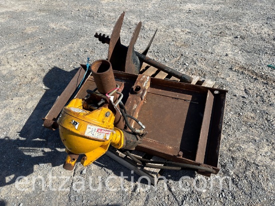 24" DIAMETER POST HOLE DIGGER AUGER, ROUND SHAFT