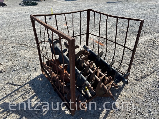 VARIOUS AUGERS, 2) 6" AUGERS, 3) 8" AUGERS,