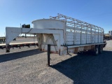 SHOPBUILT GN STOCK TRAILER, 6' X 20', BAR TOP, TA,