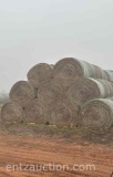 5 X 6 OAT HAY ROUND BALES, NET WRAP,