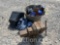 5 TANK FLOATS, WELDING HELMET & 4